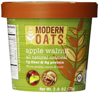 Apple Walnut Oatmeal by Modern Oats – 2.6 Ounce (Pack of 6), Pack of 6, Model MO5080
