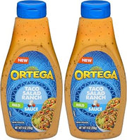 Ortega Mild Taco Salad Ranch Sauce, 9 Ounce (Pack of 2)