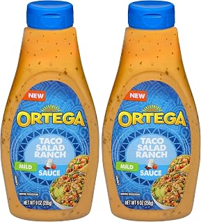 Ortega Mild Taco Salad Ranch Sauce, 9 Ounce (Pack of 2)