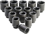 Stanley Proto J76115 1" Drive 6-Point Deep Impact Socket Set (15-Piece)