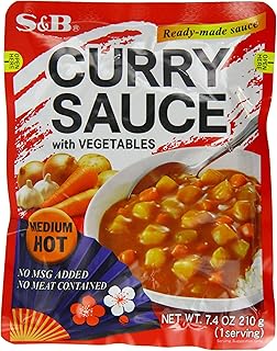 S&B Curry Sauce with Vegetables Medium Hot,7.4 Ounce (Pack of 10)