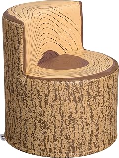 ECR4Kids SoftZone Tree Log Chair, 12in, Flexible Seating, Chocolate