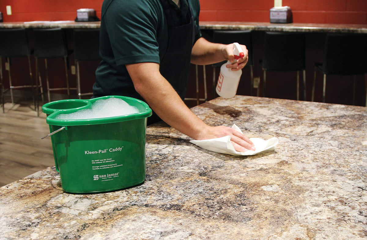 Kleen-Pail Commercial Cleaning Caddy System by San Jamar – 0.0 ounces, Plastic, Green, Model KP500