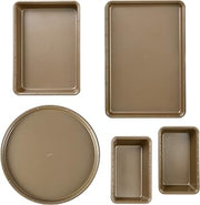 Wilton 2104-3928 Ceramic-Coated Non-Stick Bakeware Set, Tan
