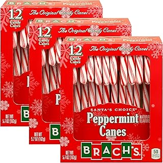 Brach's 12 Peppermint Candy Canes, 12 Count (Pack of 3)