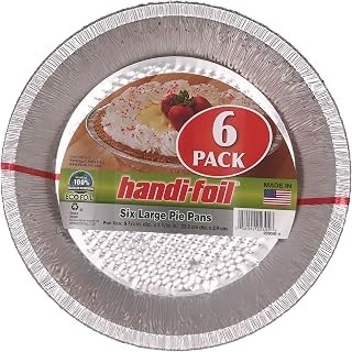 Handi-Foil 22305-17 Large Pie Pans, 1.15" Height, 8.75" Width, 8.75" Length, 6 count