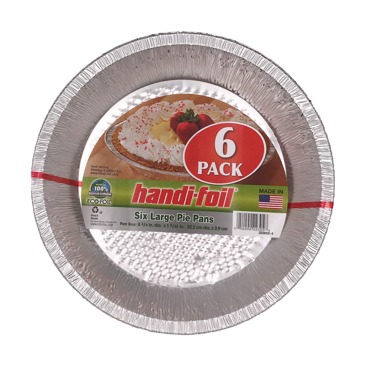 Large Pie Pans by Handi-Foil – 6 CT, 9 inches, Aluminum, Model 22305-17
