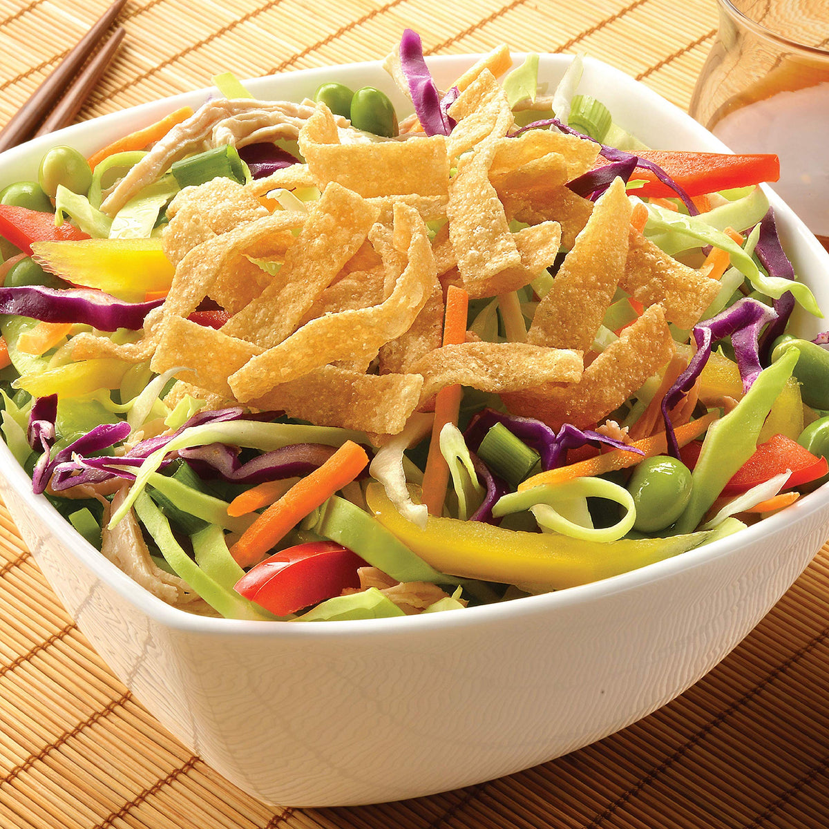 Fresh Gourmet Wonton Strips / Authentic / 3.5 Ounce (Pack of 9) Salad Toppings