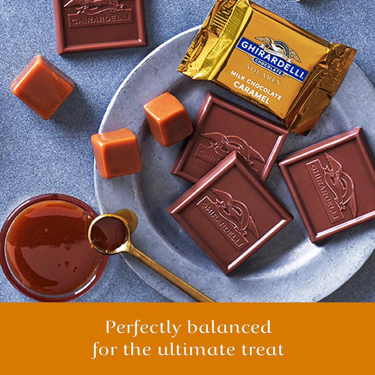Milk Chocolate Caramel SQUARES Case Pack (430 ct) Premium Individually Wrapped Milk Chocolate with Luscious Caramel by Ghirardelli – 0.53 Ounce (Pack of 430), Model 10747599730747