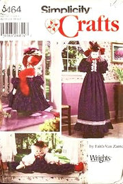OOP Simplicity Crafts Pattern 5464. Vacuum Cleaner Cover, Lawn Goose Clothing, + Boy Doll Draft Stopper