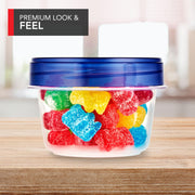 4oz Plastic Containers with Twist Top Lids (6 Pack) by Stock Your Home – 4 oz, 4.0 ounces, Plastic, blue, Pack of 6