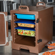 Carlisle FoodService Products Brown / 5 Pan Capacity / Food Pan Carrier Bus Tubs