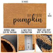 MAINEVENT Hey There Pumpkin Doormat, Coir Fiber, Hey There Pumpkin