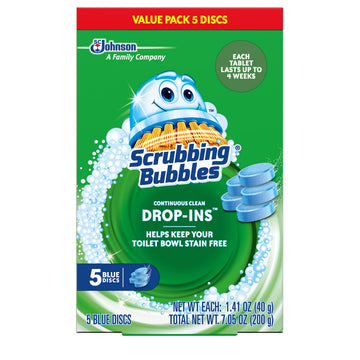 PACK OF 8 - Toilet Cleaner Drop Ins 5CT by Scrubbing Bubbles – Green, Pack of 8, Model 668187