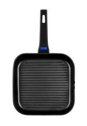 Solid+ Cast Aluminium Non-Stick Flat Griddle Pan by Monix – 24cm, 2.3 liters, Aluminum, Black, Model M350029
