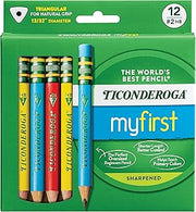 Ticonderoga My First Short Triangular Wood-Cased Pencils, #2 HB Soft
