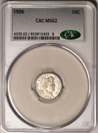1906 Barber Dime CAC MS by Generic – Silver