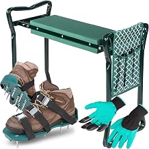 Gardening Gift Pack - Includes Garden Kneeler, Gardening Gloves, and Lawn Aerator Shoes - Great for Gardening Lovers by AbcoSport
