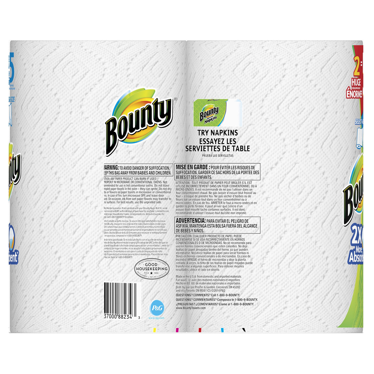 Bounty White / 1 / 2 Count (Pack of 1) Paper Towels