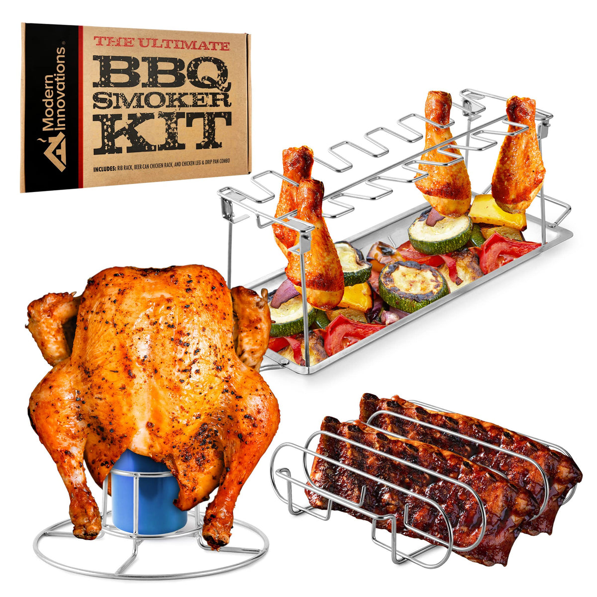 Grill Racks by Modern Innovations – Stainless Steel, silver, Pack of 3