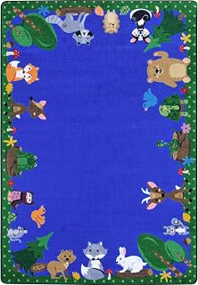 Joy Carpets Animals Among Us Childrens Rugs C Multicolor, 5'4" x 7'8"