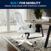 Flash Furniture White / Set of 1 / Contemporary Home Office Desk Chairs