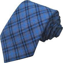 Men's Black, Grey & Blue Bedford Tartan Check Neck Tie