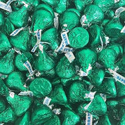 HERSHEY'S Kisses Dark Green Foils Milk Chocolate Candy, Individually Wrapped, For St. Patrick's Day Celebrations, Bulk Pack Of 6 Pounds