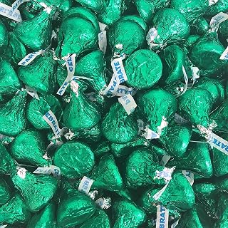 HERSHEY'S Kisses Dark Green Foils Milk Chocolate Candy, Individually Wrapped, For St. Patrick's Day Celebrations, Bulk Pack Of 6 Pounds