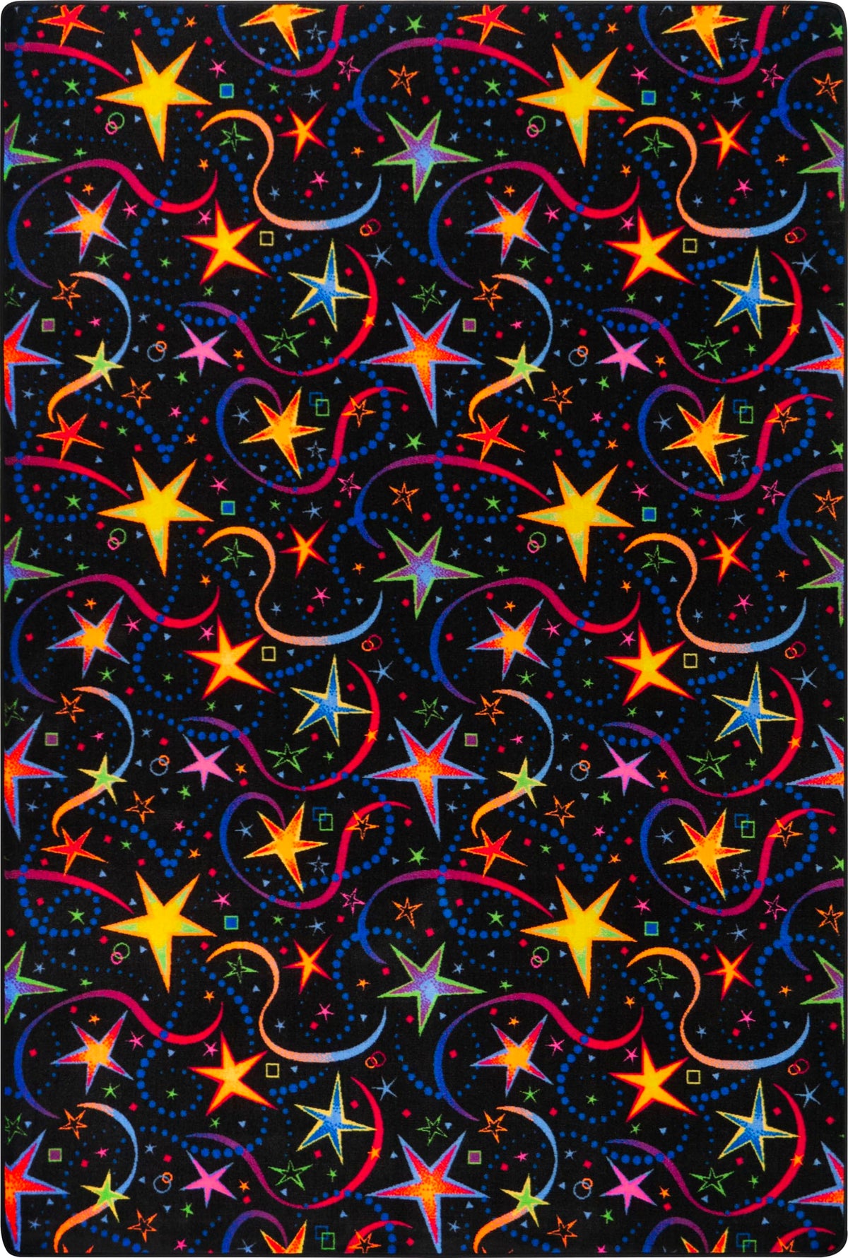 Fluorescent Have A Blast 4' x 6' Area Rug by Joy Carpets – 4' x 6' (Rectangular), Nylon, Fluorescent, Model 469N