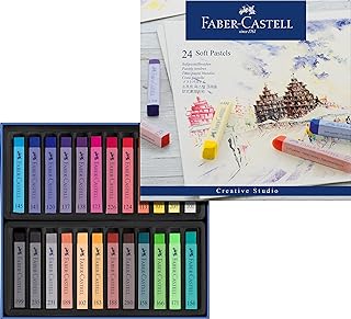 Faber-Castell 128324 Goldfaber Studio Soft Pastel Chalks Pack of 24 Assorted Colours