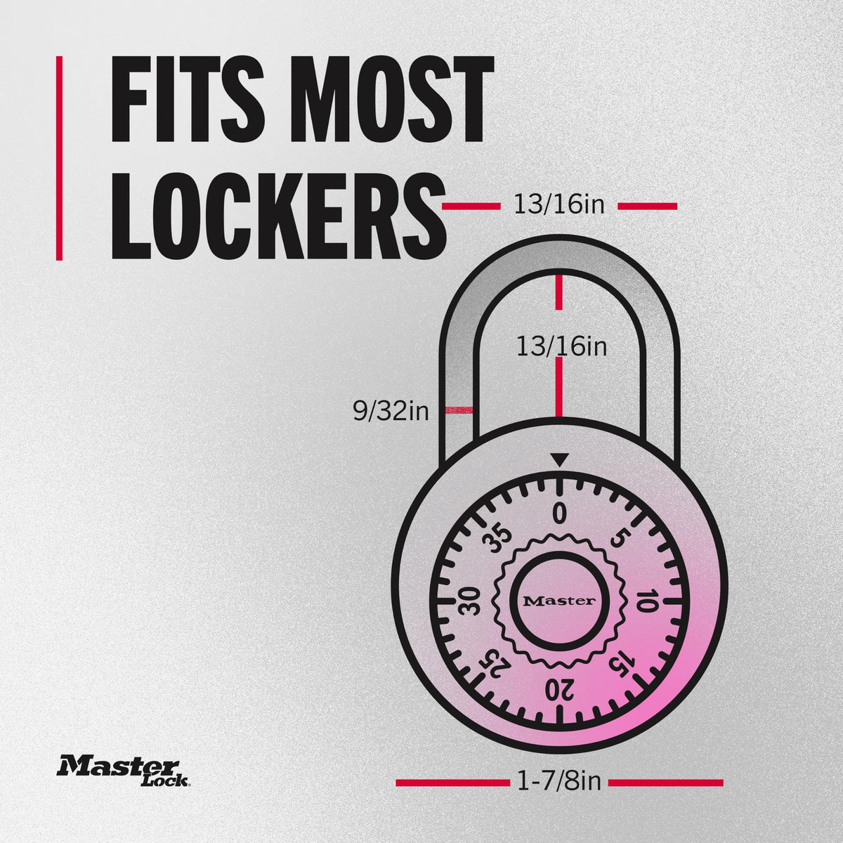 Master Lock Pink / 1 / 1 Pack Combination Padlocks