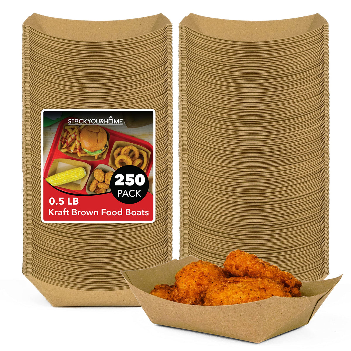 Stock Your Home 1/2 lb / 250 / 250.0 Serving Trays
