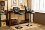 Roundhill Furniture Black / 20.5" W X 20.63" D X 35" - 43.25" H / Contemporary Barstools