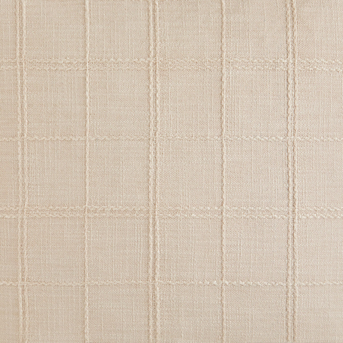 ZeeMart Plaid Linen Blend Table Runner, 13 x 72 Inches, Beige