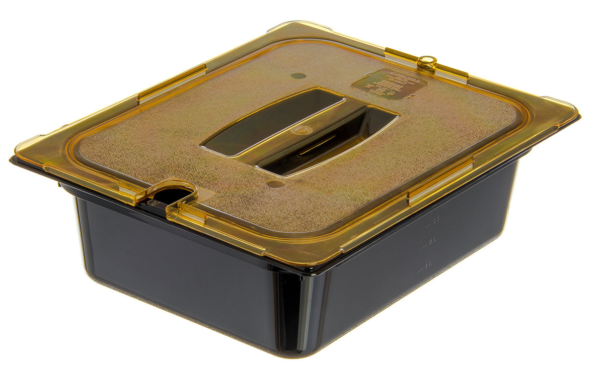 Carlisle FoodService Products 1 Count (Pack of 1) / Amber / Handled Lid Storage & Transport