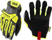 Mechanix Wear Hi-Viz M-Pact Open Cuff Impact Gloves Yellow Large