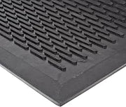 Notrax T29 Ridge Scraper Flexible Rubber Scraper Mat, 3' X 5' Black, Model Number: T29S0035BL