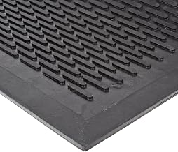 Notrax T29 Ridge Scraper Flexible Rubber Scraper Mat, 3' X 5' Black, Model Number: T29S0035BL