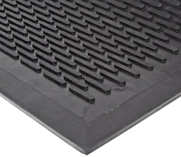 T29 Ridge Scraper Flexible Rubber Scraper Mat by Notrax – Stock Size, Rubber, Black, Model T29S0035BL