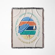 3dRose American Beaches - Oak Street Beach, Chicago, Illinois Travel Gift Woven Blanket