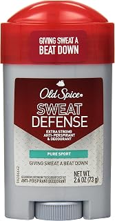 Old Spice Sweat Defense, Solid Antiperspirant & Deodorant, Pure Sport, 2.6-Ounce Sticks (Pack of 4)
