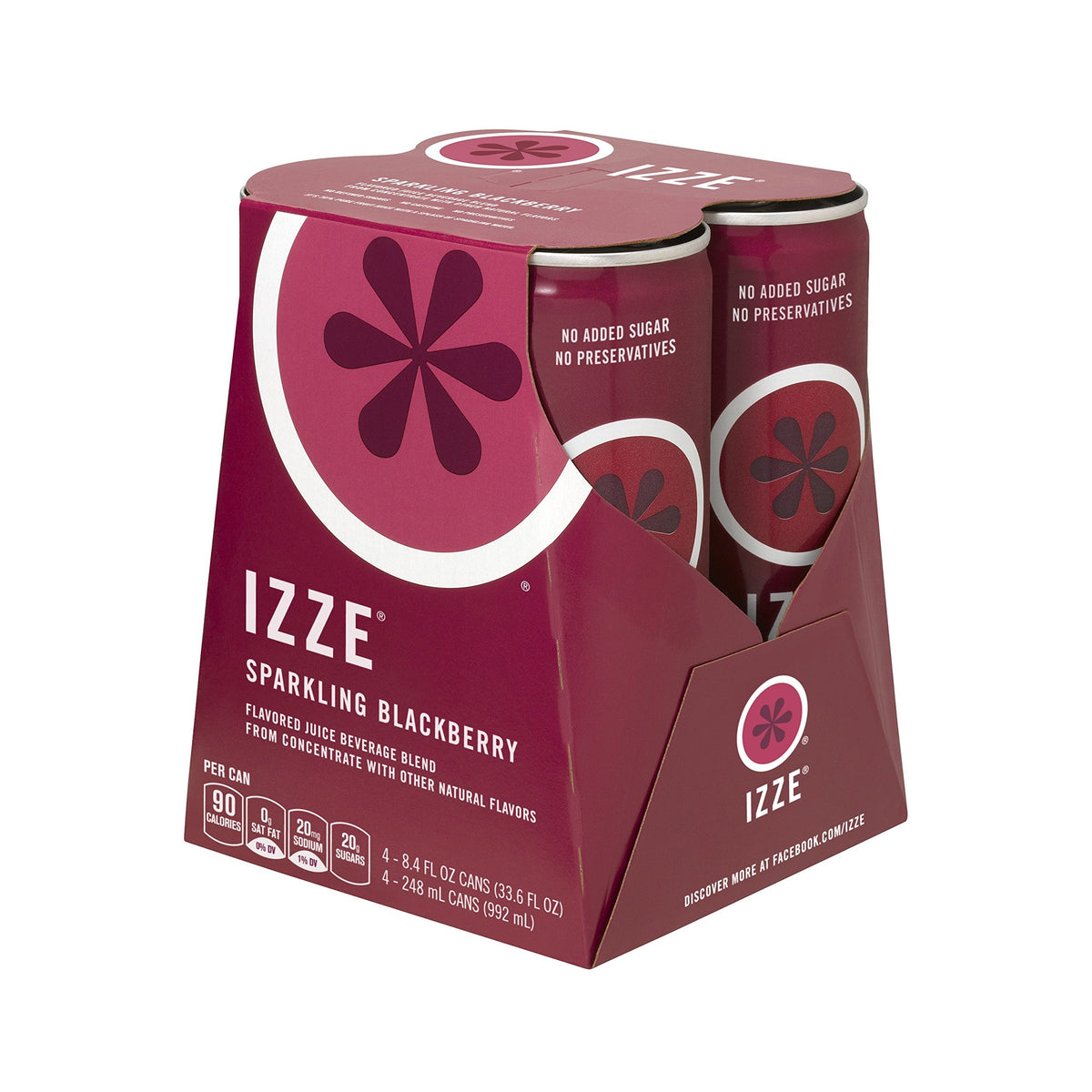 Sparkling Juice by IZZE – 8.4 Fl Oz (Pack of 4), Pack of 4, Model 0836093012022