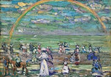 XcBAIHOUD Famous Mural Painting Paintings Popular Arcobaleno di Maurice Brazil Prendergast for Home Office Decoration 60x90cm