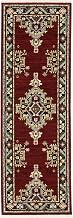 Oriental Weavers Lilihan Wool Blend Area Rug - 092R6-2' x 6' - in Red/Black - Vintage Inspired, Wool Blend, Entryway, Hallway Runner Rug