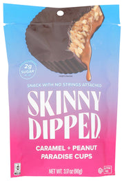 Caramel Peanut Paradise Cups by SKINNYDIPPED – Case (10 Bags), Natural