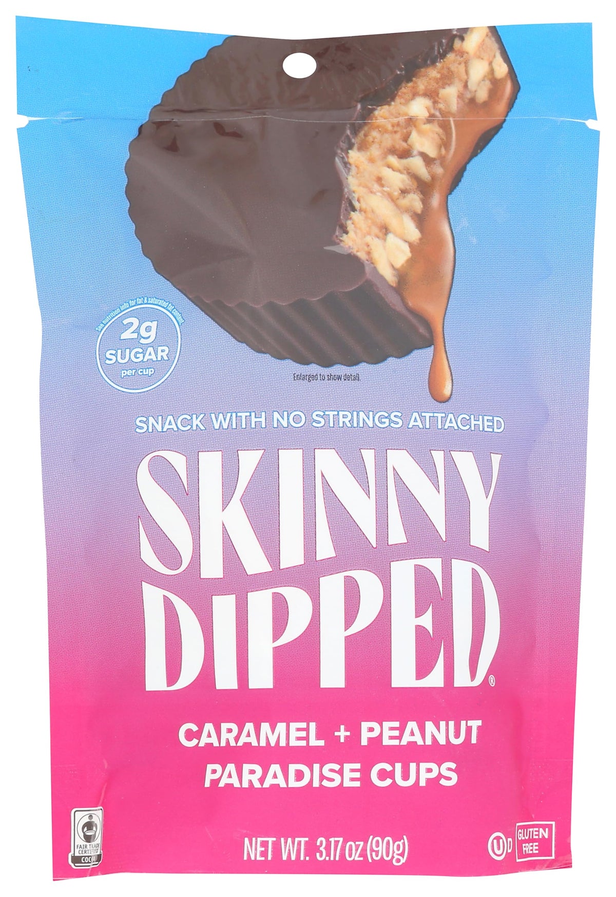 Caramel Peanut Paradise Cups by SKINNYDIPPED – Case (10 Bags), Natural