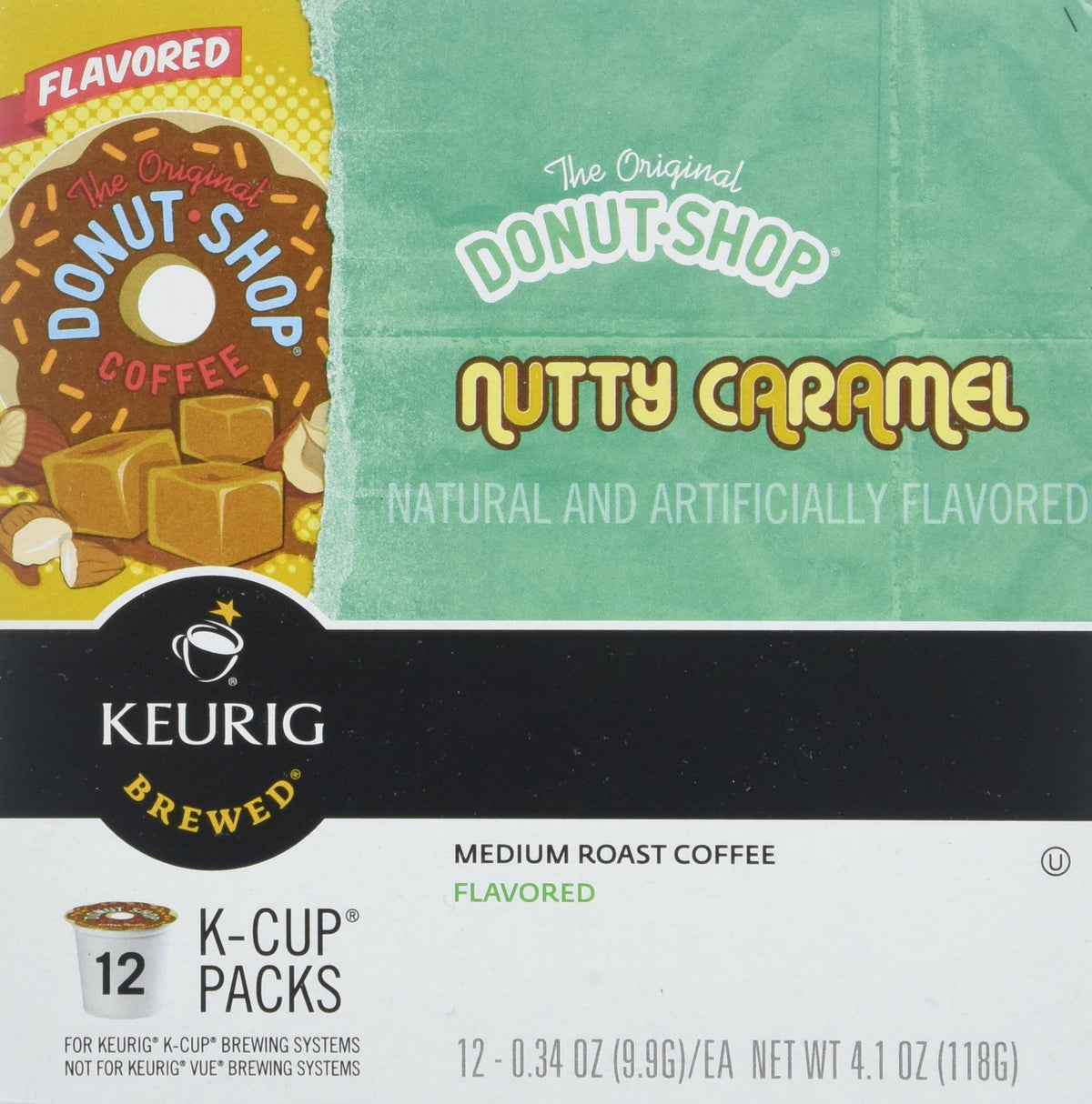 Coffee Nutty Caramel K-Cups by The Original Donut Shop – 12 Count (Pack of 1), Model COMINHKPR146547
