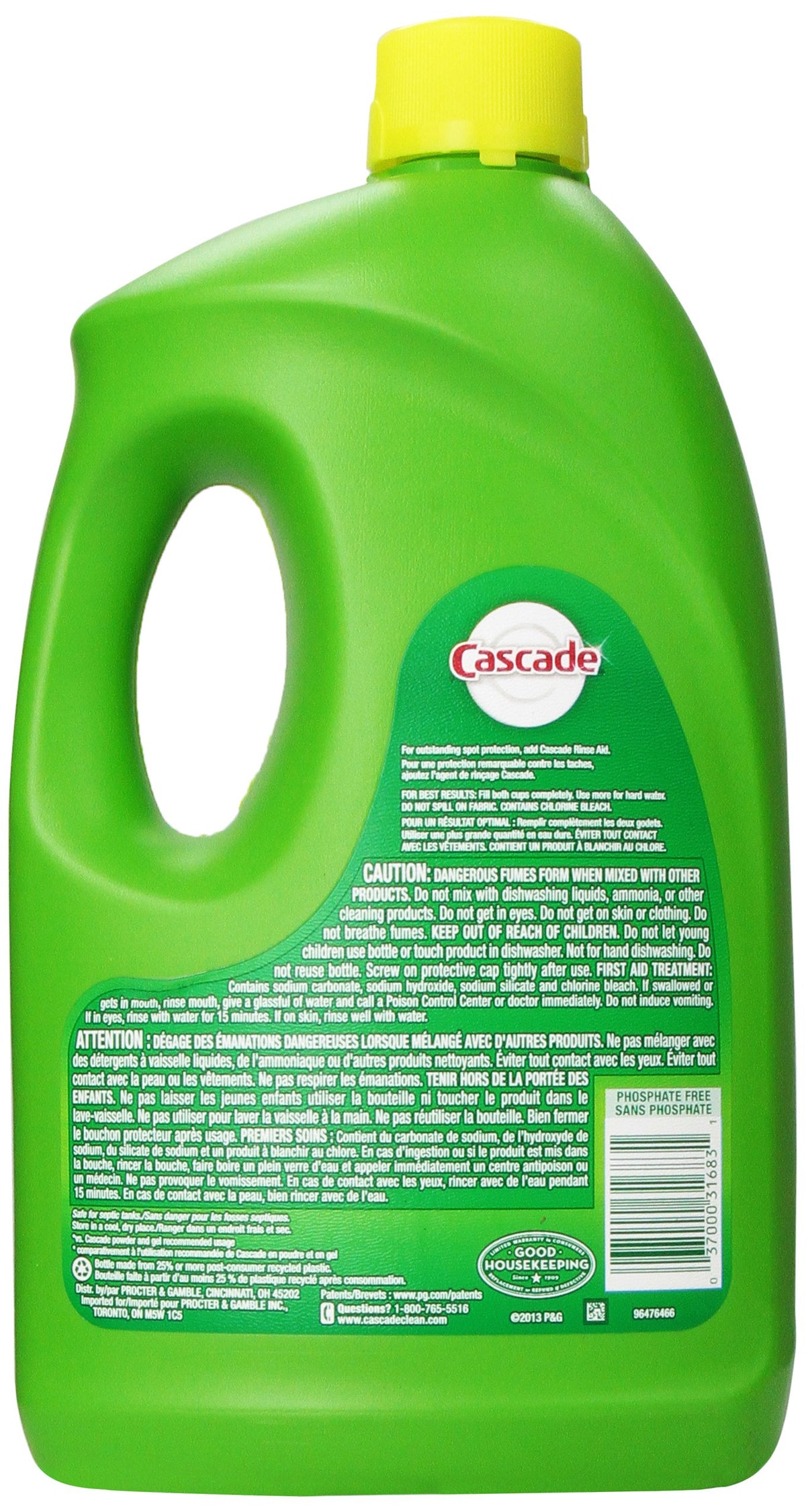 Cascade Lemon / 118.68 Fl Oz (Pack of 1) / 1 Dishwasher Detergent
