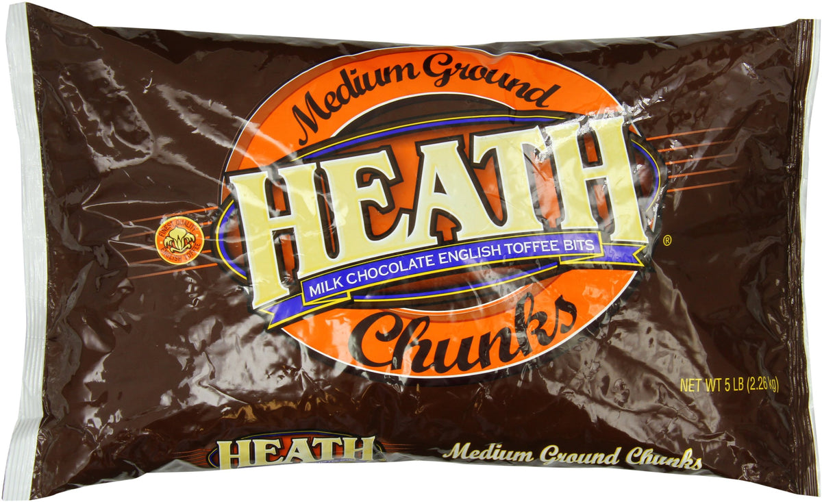Crushed Heath Bars by HERSHEY'S – 5 Pound (Pack of 1), brown